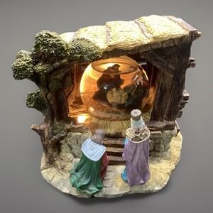 Vtg Nativity Scene w/ Glass‎ Globe Lights Up Decorative Collectible No Water